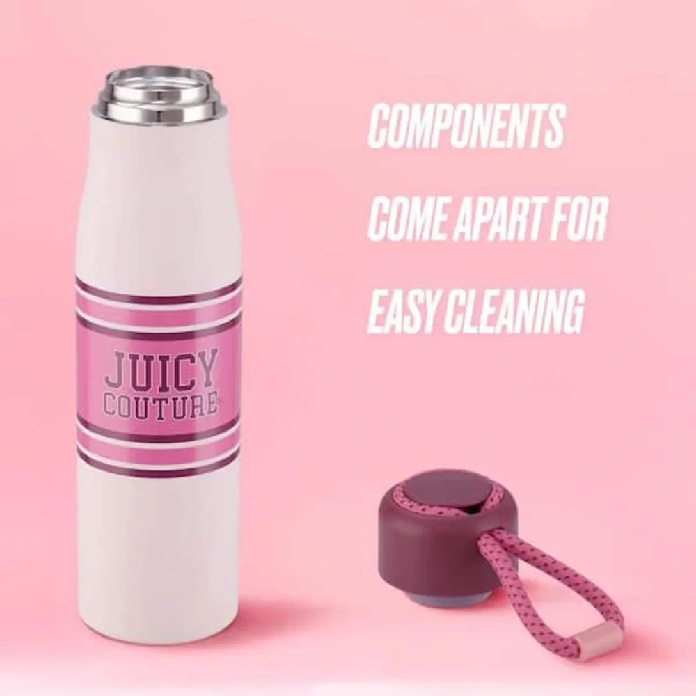 JUICY COUTURE  Pink and White Water Bottle - Picture 2 of 5